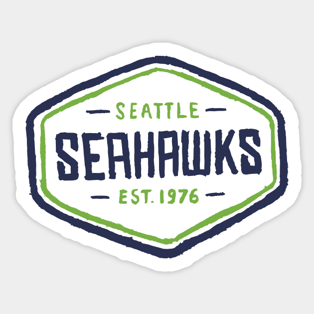 Seattle Seahaaaawks 15 Sticker by Very Simple Graph